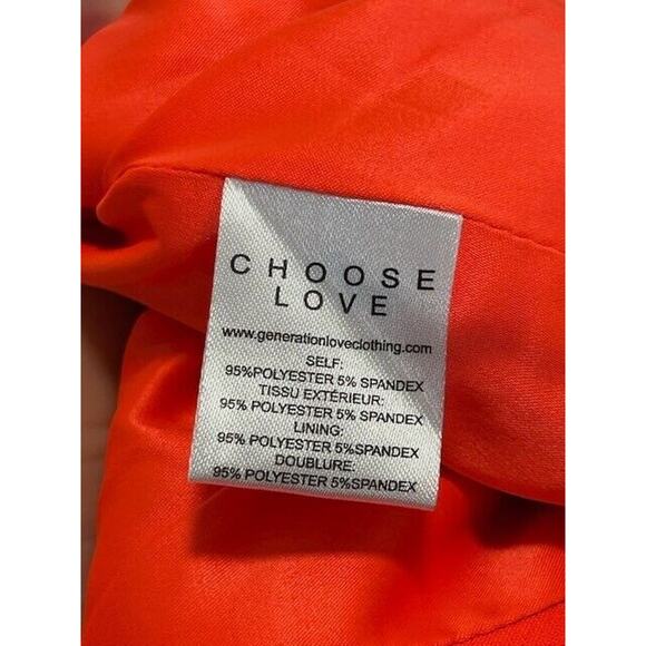 Generation Love Leighton Crepe Blazer Jacket Double Breasted Papaya Small NEW - Picture 9 of 11